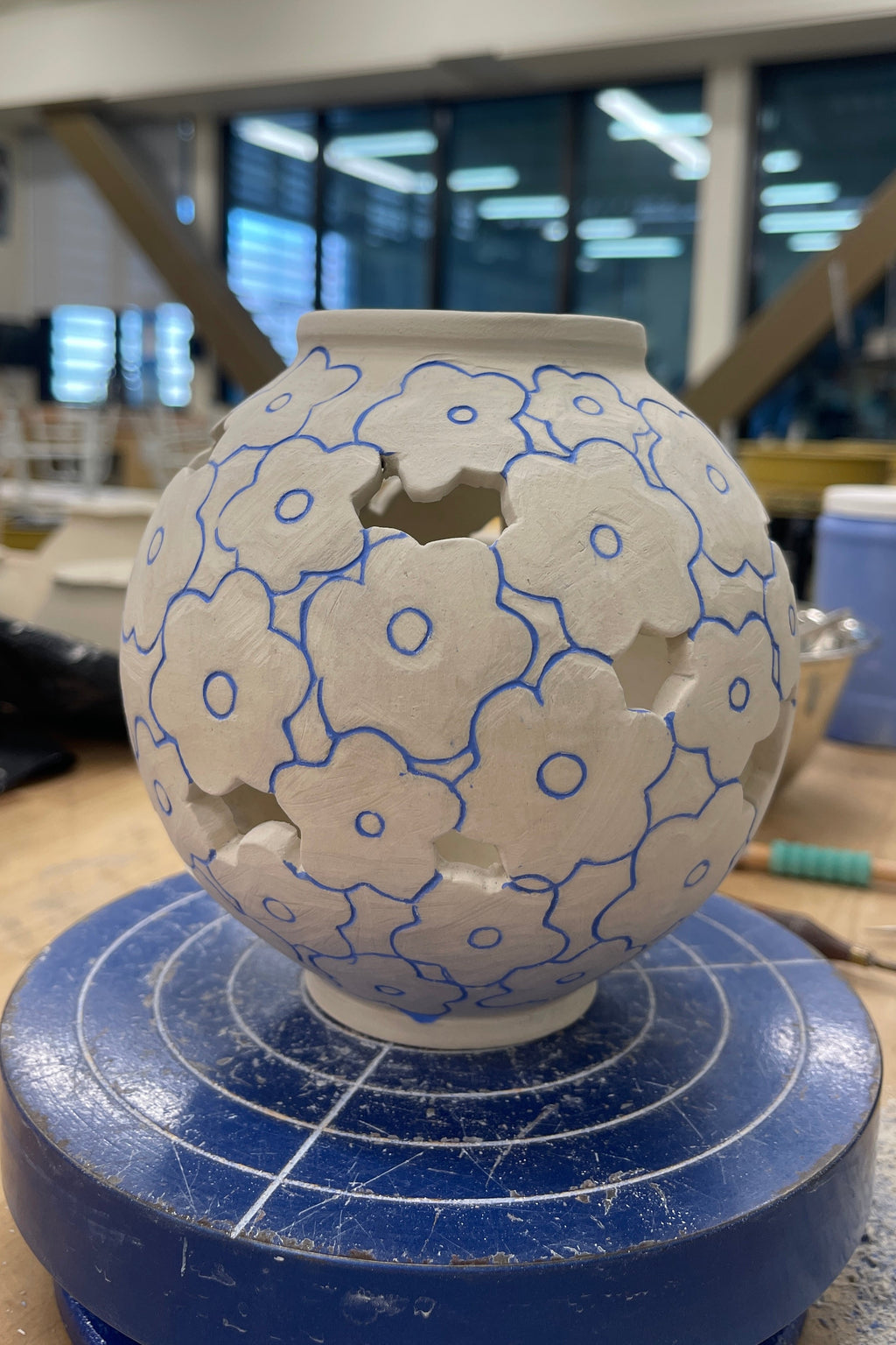 Mini Moon Jar, Flower Cut Outs
