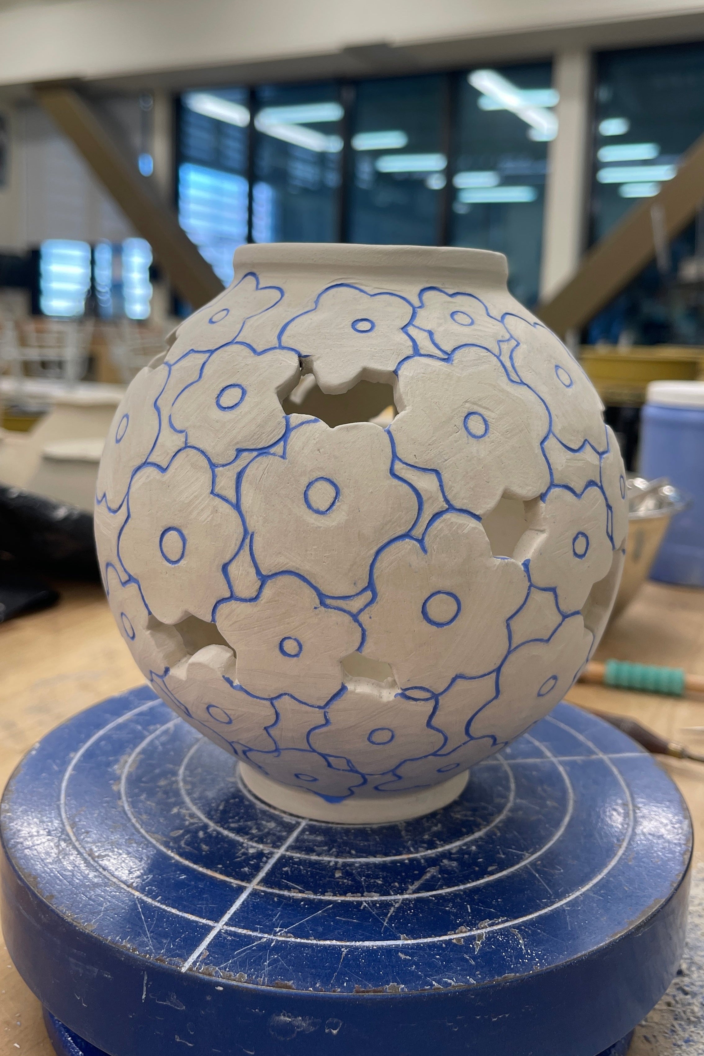 Mini Moon Jar, Flower Cut Outs