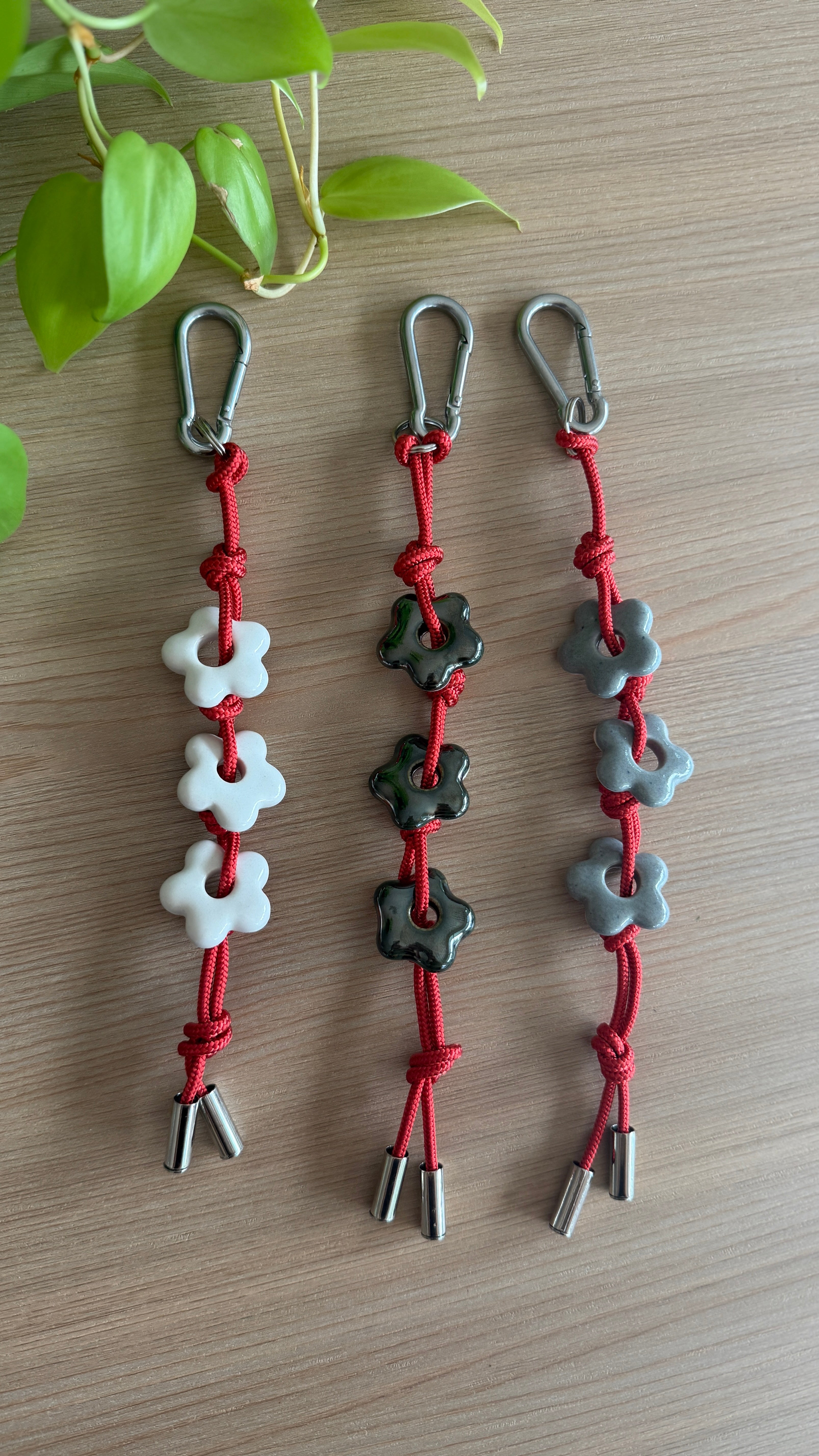 Triple Flower Bag Charm