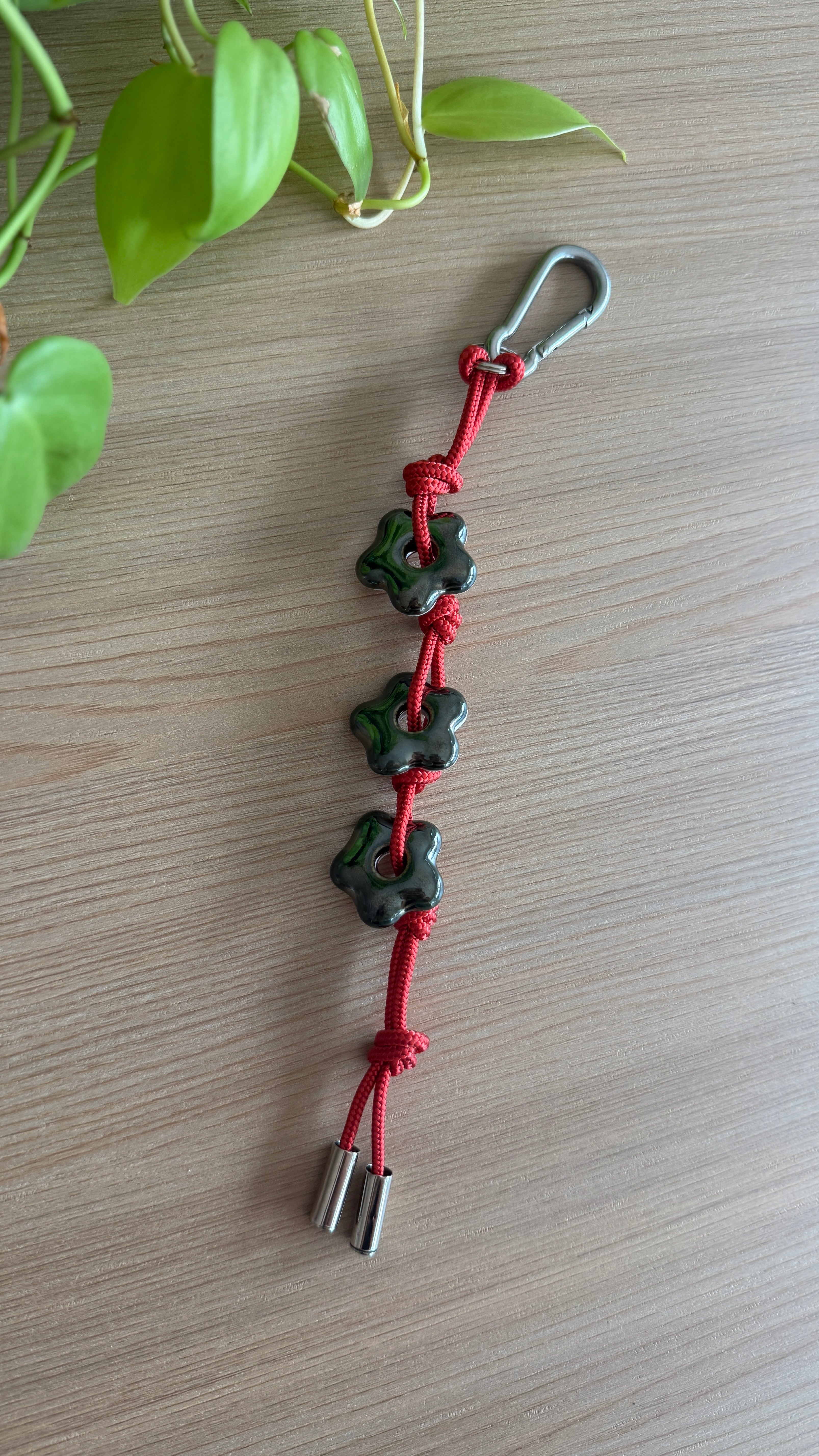 Triple Flower Bag Charm