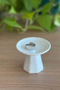 Mini Porcelain Pedestal - White Gloss (no3)
