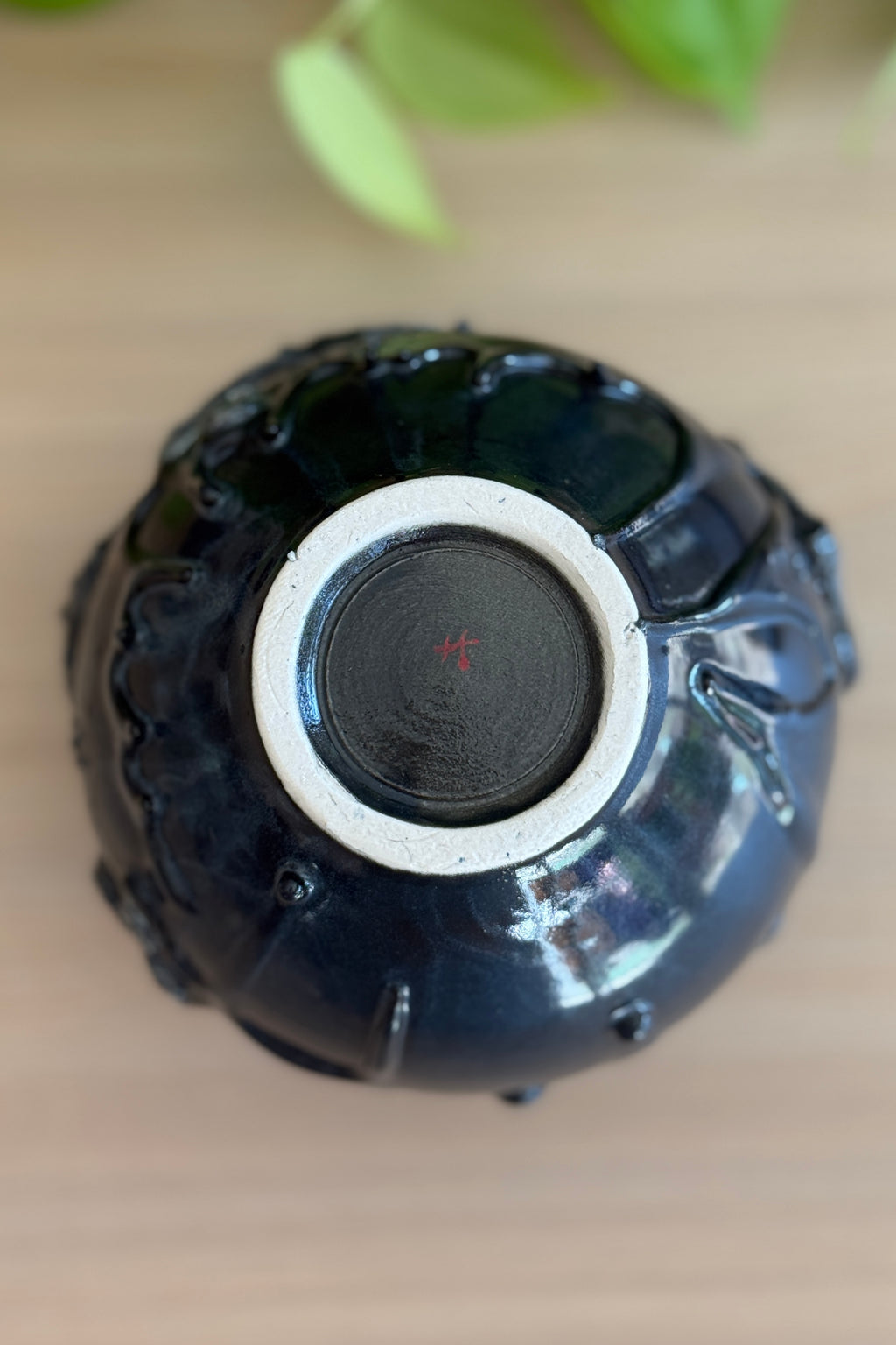 Black Frosted Snakes Mini Moon Jar